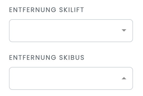 Ferienhäuser nach der Entfernung zum Skilift und zur Skibushaltestelle filtern